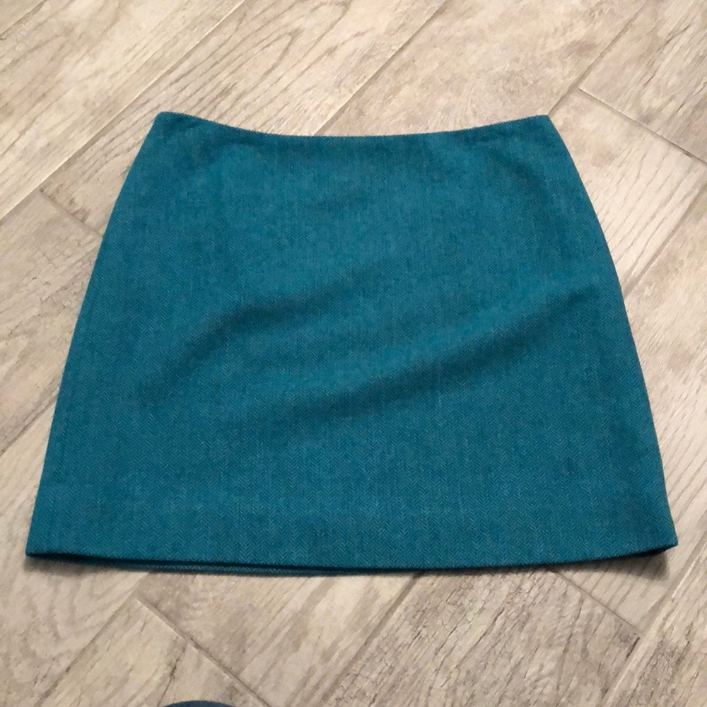 ☀️2/$20 J. Crew Turquoise Wool Mini Sz 2